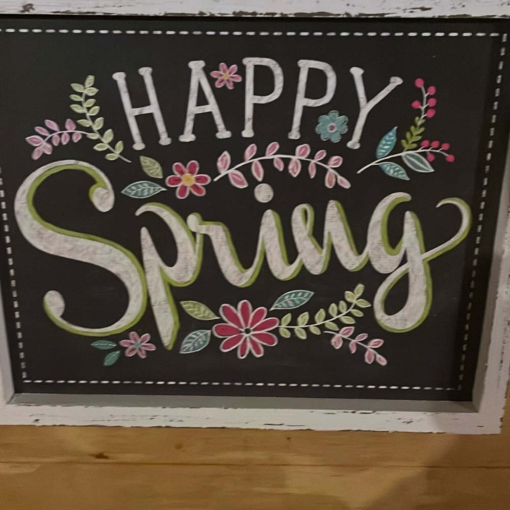 Happy spring wall art